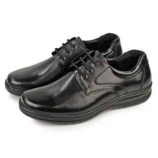 【GREEN PHOENIX 波兒德】男 紳士鞋 商務鞋 學生鞋 皮鞋 全真皮 牛皮 綁帶(黑色)
