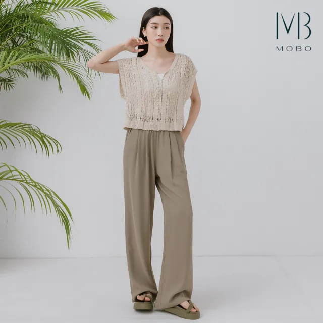 【MO-BO】國民好感微打折飄逸直筒褲