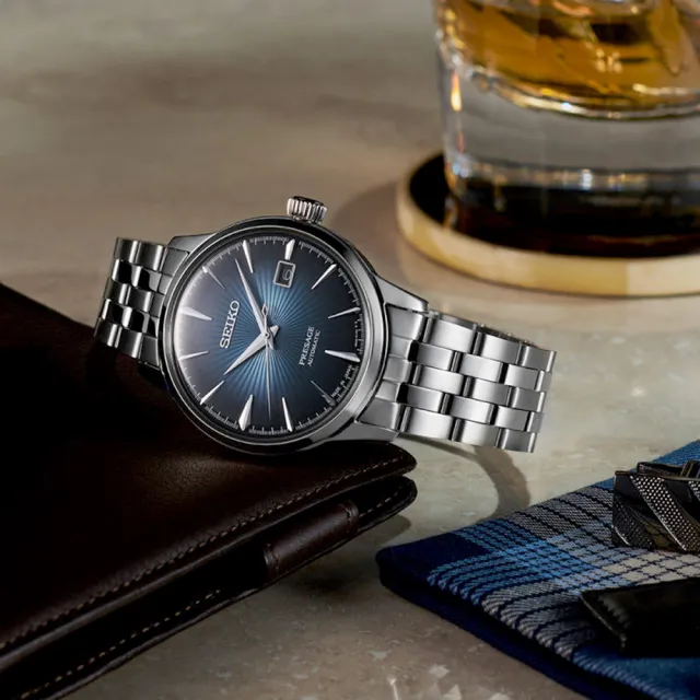 【SEIKO 精工】Presage 調酒師機械錶-40mm 錶 生日禮 送禮(4R35-01T0A SRPB41J1)