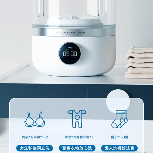 【Sanhuo】參活免安裝設計便攜式無線洗衣機/洗衣杯(內衣褲/襪子專用)