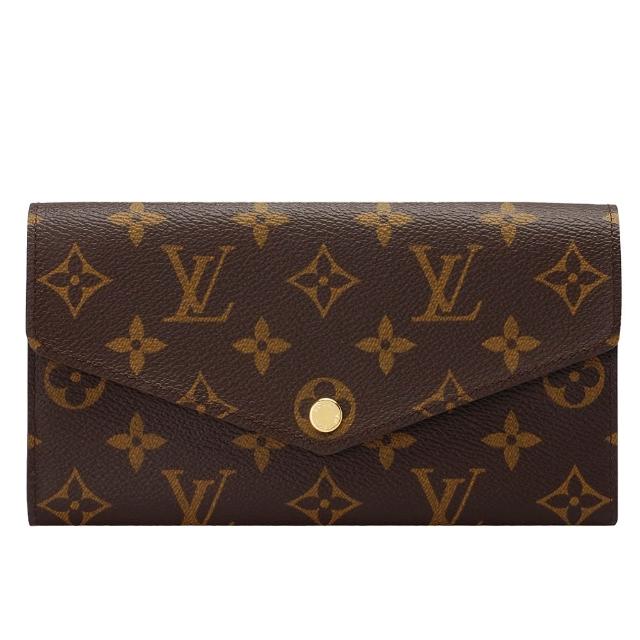 【Louis Vuitton 路易威登】M62234 SARAH系列經典Monogram帆布印花暗釦長夾(紫紅)