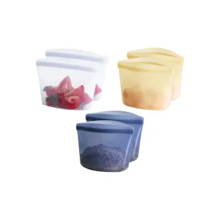 【美國Stasher】碗形S 2入組｜矽膠密封保鮮食物袋(輕食好攜帶、冰箱收納、-40℃-218℃)