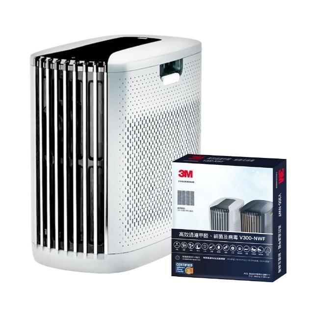 【3M】淨呼吸全淨型空氣清淨機FA-V300W 經典白 適用7-17坪空間(加碼再送一組專用濾網)