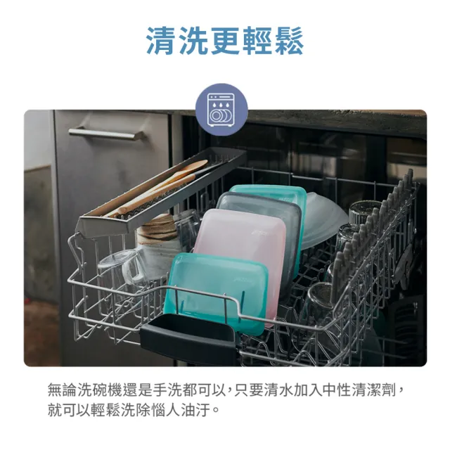 【Stasher】大長形多色可選｜矽膠密封保鮮食物袋(食物分裝、可冷凍微波舒肥、專利按壓即密封)