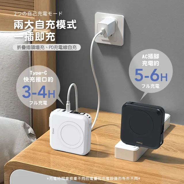 【Timo】10000mAh 數顯多功能磁吸無線充電行動電源_37Wh(具Wh標示/Timo-501)