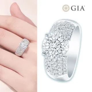 【King Star】GIA 一克拉 Dcolor 18K金 天然鑽石戒指 綺麗(三克拉視覺效果)