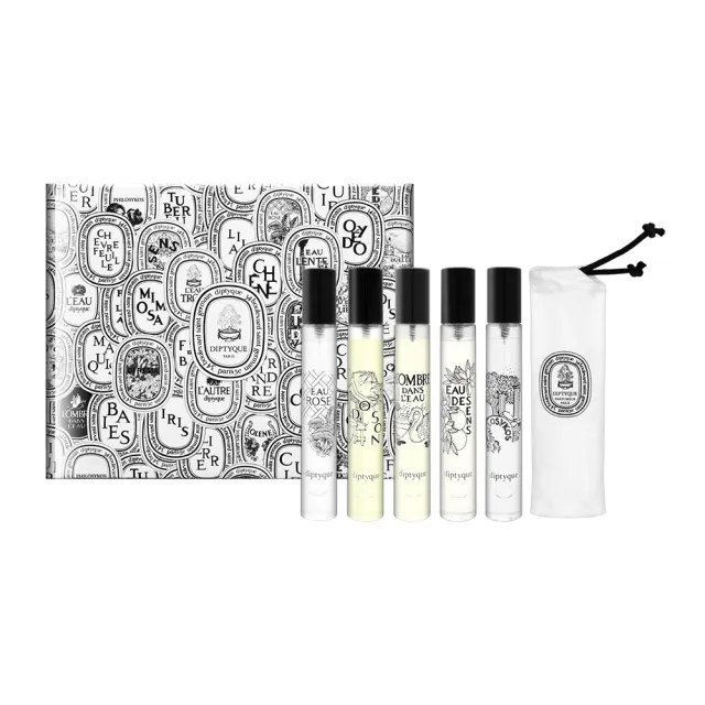 【Diptyque】經經典淡香水禮盒 7.5ml*5(杜桑+玫瑰之水+影中之水+感官之水+希臘無花果)