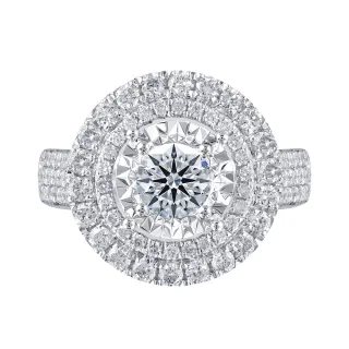 【King Star】GIA 一克拉 Dcolor PT950鉑金台 天然鑽石戒指 燦爛(3 克拉視覺效果)