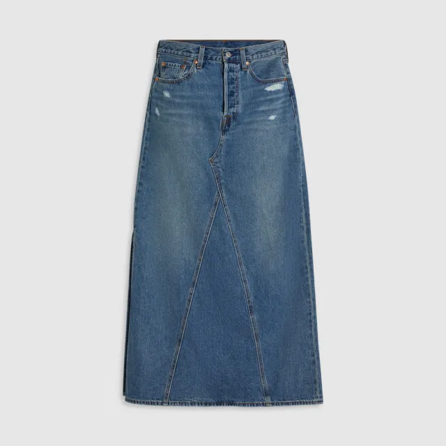 【LEVIS】Levi”s☆女款經典丹寧牛仔拼接長裙 熱賣單品 A8727-0002