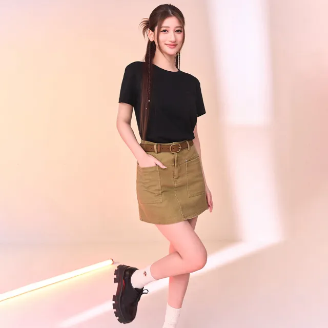 【MAJOR MADE】基本款圓領品牌刺繡Tee(女裝短袖/刺繡上衣/素面短T)