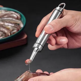 【茉家】可口鮮蝦不鏽鋼蝦線去除刀(雙圈款1入)