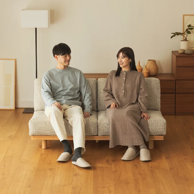 【MUJI 無印良品】無扶手簡約沙發/2人座/聚酯平織(大型家具配送)
