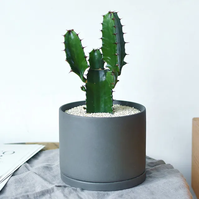 【Kinto】PLANT POT 191陶瓷花盆13.5cm-深灰 2.0