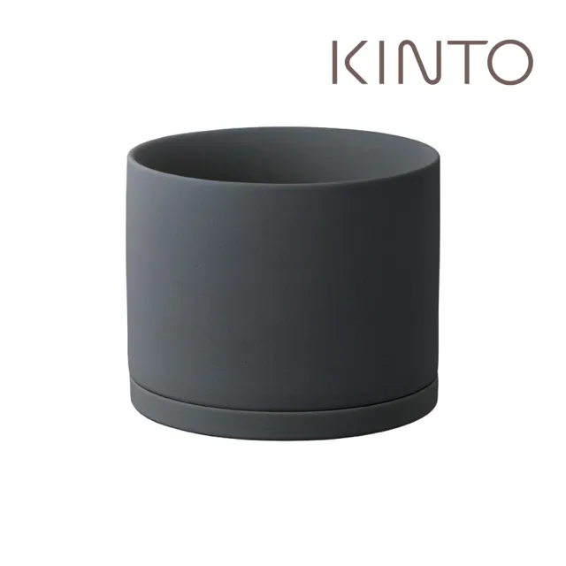 【Kinto】PLANT POT 191陶瓷花盆13.5cm-深灰 2.0