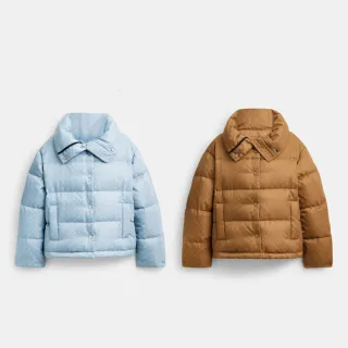 【COACH】蔻馳官方直營 尼龍經典Logo 短版羽絨外套-多色任選(CV411)