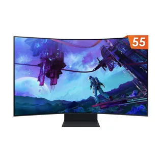【Samsung 三星】Odyssey ARK 二代 55吋 電競曲面智慧螢幕 含安裝 (S55CG970NC)