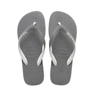 【havaianas 哈瓦仕】拖鞋 男鞋 女鞋 夾腳拖 巴西 雙色鞋帶 Top Mix 鐵灰 4115549-5002U(哈瓦士)
