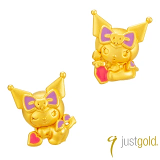 【Just Gold 鎮金店】Kuromi 酷洛米 天使與惡魔 黃金串珠(任選)