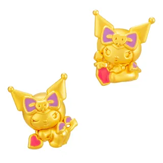 【Just Gold 鎮金店】Kuromi 酷洛米 天使與惡魔 黃金串珠(任選)