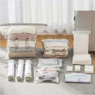 【太力】多入組全系列真空壓縮袋可重覆使用加厚款(居家換季衣物棉被壓縮袋 行李箱 旅行手壓真空袋)