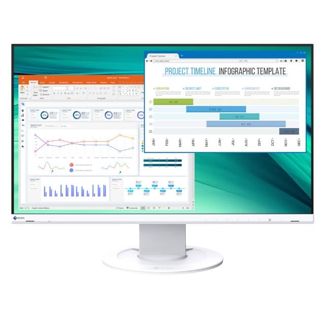 【EIZO】FlexScan EV2460 白色(ECO View省電/低藍光/低閃頻/16:10 商用顯示器)