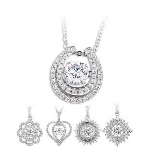 【CROSSFOR】輕奢滿鑽系列多款選-日本正版懸浮鑲嵌閃動純銀項鍊(情人節 送禮 生日禮物 精美盒裝)