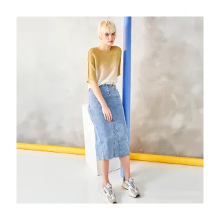 【Le Polka】解構拼接牛仔長裙-女(丹寧)