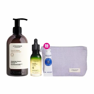 【L’Occitane 歐舒丹】官方直營 草本頭皮強韌組(強韌洗髮乳500ml+頭皮養護精華50ml/618限定)