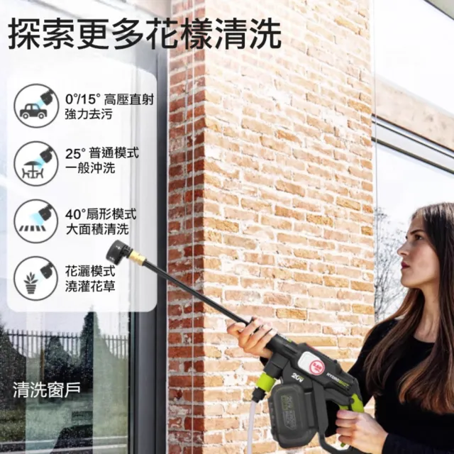 【WORX 威克士】20V 鋰電無刷高壓清洗機 WU633.5(洗車機 清洗機 清潔 高壓 高壓洗車機 無刷清洗機)
