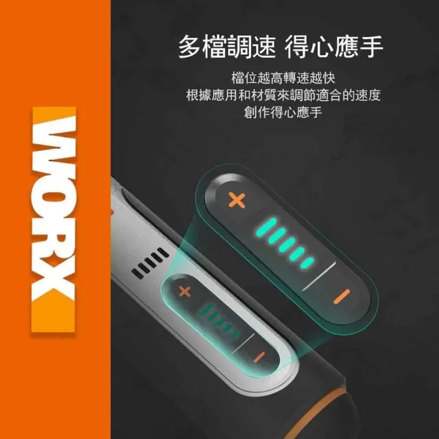 【WORX 威克士】8V 迷你鋰電刻磨機 WX106.1(無線電磨機 拋光 打磨機 切割機 無線刻磨機 雕刻機)