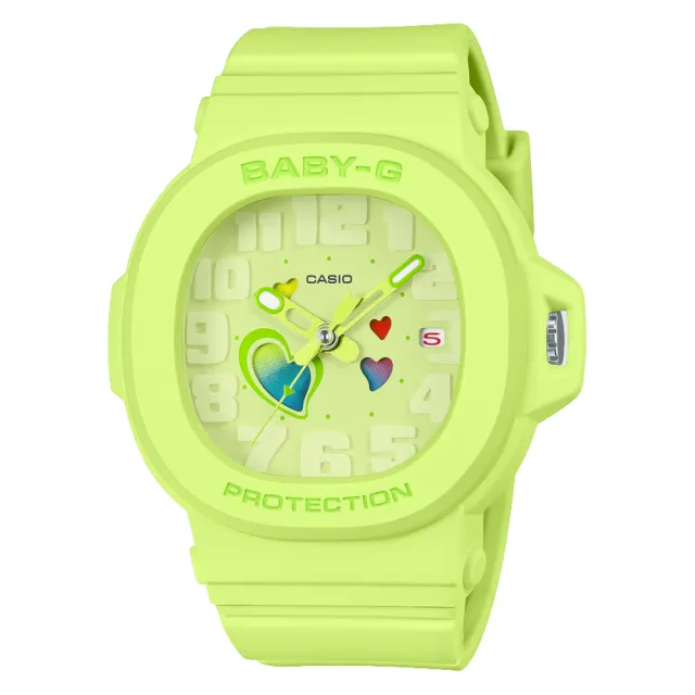 【CASIO 卡西歐】BABY-G 繽紛俏皮 阿拉伯數字  繽紛色彩手錶  電子錶-42.1mm(BGA-10-3A)