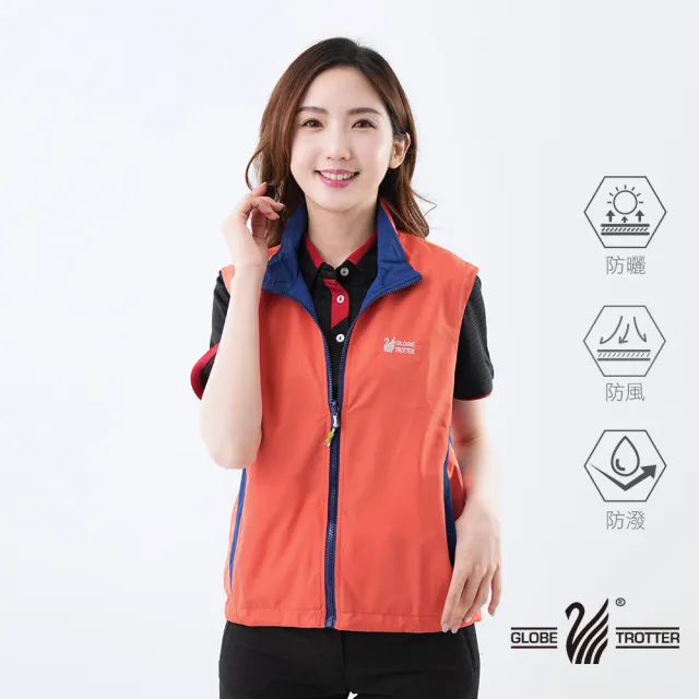 【遊遍天下】男女款抗UV防風防潑水雙面穿背心 多色(XS-L)