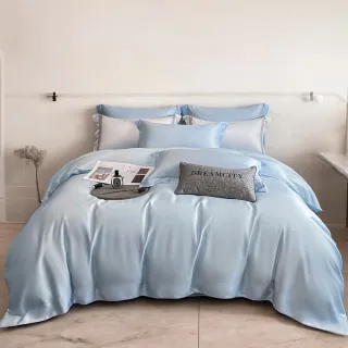 【A-nice】升級加厚 60支 350織 100%純天絲床包被套禮盒組(素色經典系列 雙人 加大 均一價)