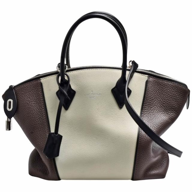 LV LOUIS VUITTON路易威登 M51066 SOFT LOCKIT PM 雙色 Taurillon 牛皮手
