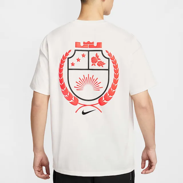 【NIKE 耐吉】LBJ M NK M90 Tee OC 男款 米黃色 寬鬆 落肩 上衣 運動 休閒 短袖 HJ3413-133