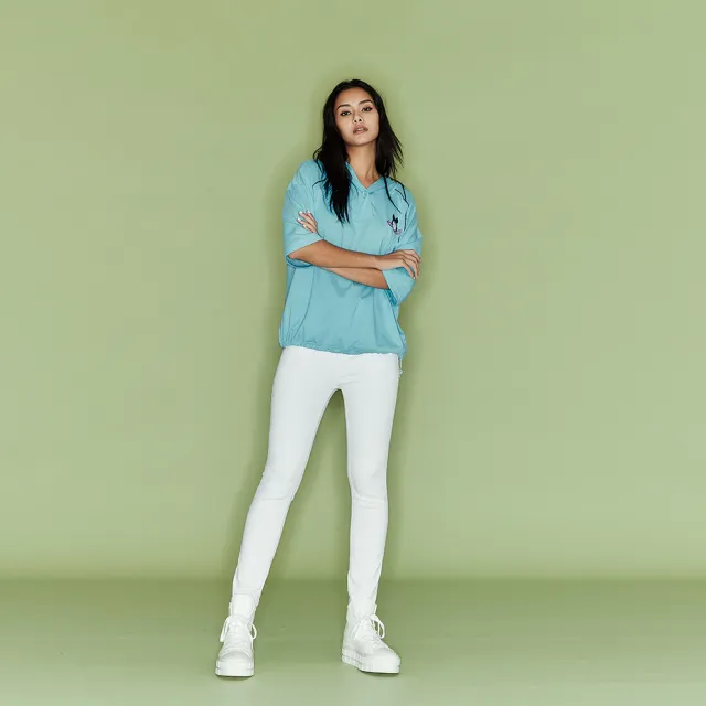 【ICHE 衣哲】Cop.Copine法式時尚休閒落肩寬袖連帽造型上衣