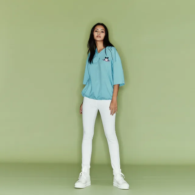 【ICHE 衣哲】Cop.Copine法式時尚休閒落肩寬袖連帽造型上衣