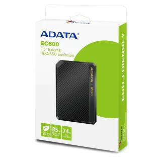 【ADATA 威剛】EC600 USB3.2 Gen2 2.5吋外接硬碟盒(HDD/SSD)