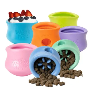 【West Paw】Toppl益智搖擺漏食3英吋-S(中小型犬/狗玩具/耐咬/互動/益智/漏食/慢食/浮水/寵物玩具)