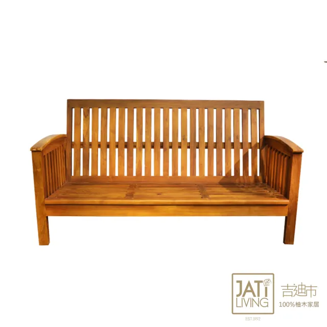 【吉迪市柚木家具】柚木經典三人沙發椅 ETLI002A(不含墊 木沙發 客廳組 三人座 沙發 椅子)