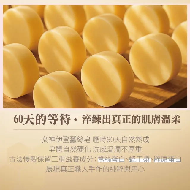 【女神伊登】蠶絲卵殼膜蜂萃面膜皂8入(蠶絲皂/面膜皂/手工皂/深層清潔)