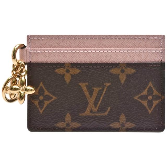 【Louis Vuitton 路易威登】M82739 經典Charms系列Monogram帆布萬用名片夾(粉紅色)