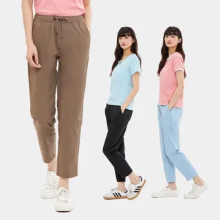 【Hang Ten】女裝-TAPERED FIT凍感抽繩錐形九分長褲(多色選)