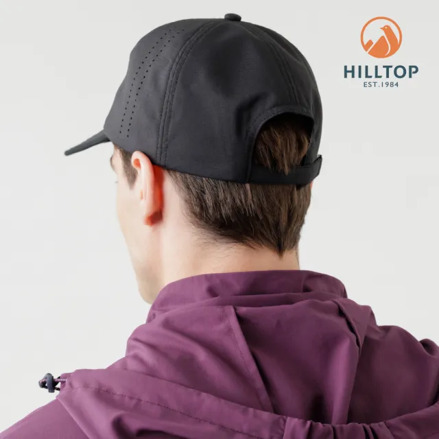 【Hilltop 山頂鳥】戶外吸濕排汗透氣機能棒球帽 黑色｜PS01XXJ0ECA0