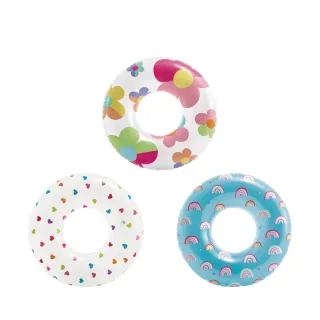 【INTEX】魔法造型泳圈-愛心/花朵/彩虹-直徑81cm 適8歲+(59259)