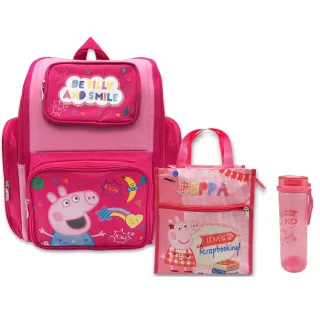 【Peppa Pig 粉紅豬】佩佩豬輕量透氣書包(台灣正版授權)