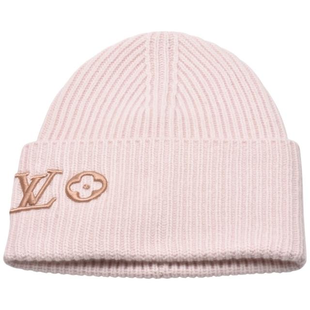 【Louis Vuitton 路易威登】M79452 Headline系列羊毛針織毛帽(玫瑰米黃色)