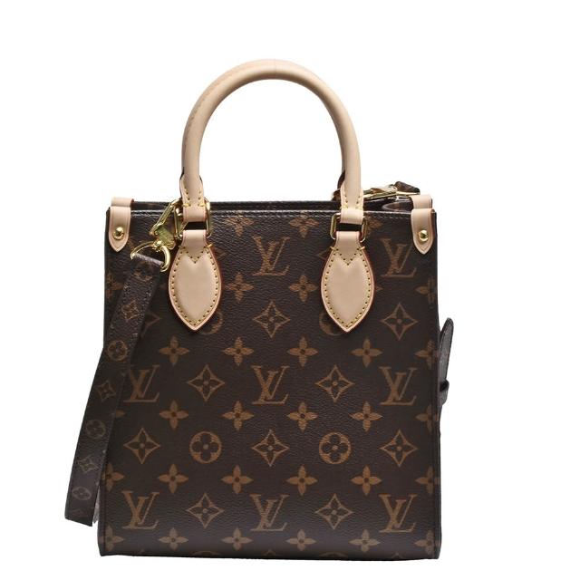 LV LOUIS VUITTON路易威登 M45847 經典 SAC PLAT BB 系列 Monogram 帆布手提/斜背包