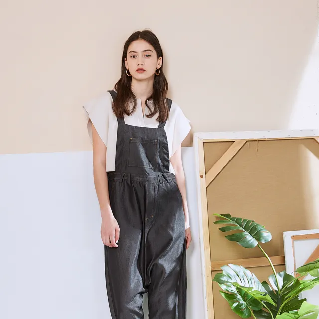 【ICHE 衣哲】Cop.Copine 法國原裝進口輕都會直筒連身吊帶褲