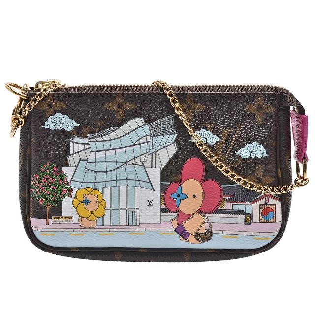 限量版 LV MINI POCHETTE 吉祥物手提包，採用經典路易威登帆布製作，設計獨特，適合日常與晚宴場合。此款為首爾專門店限定款式，收藏價值高，展現品牌高階時尚風格與精湛工藝。